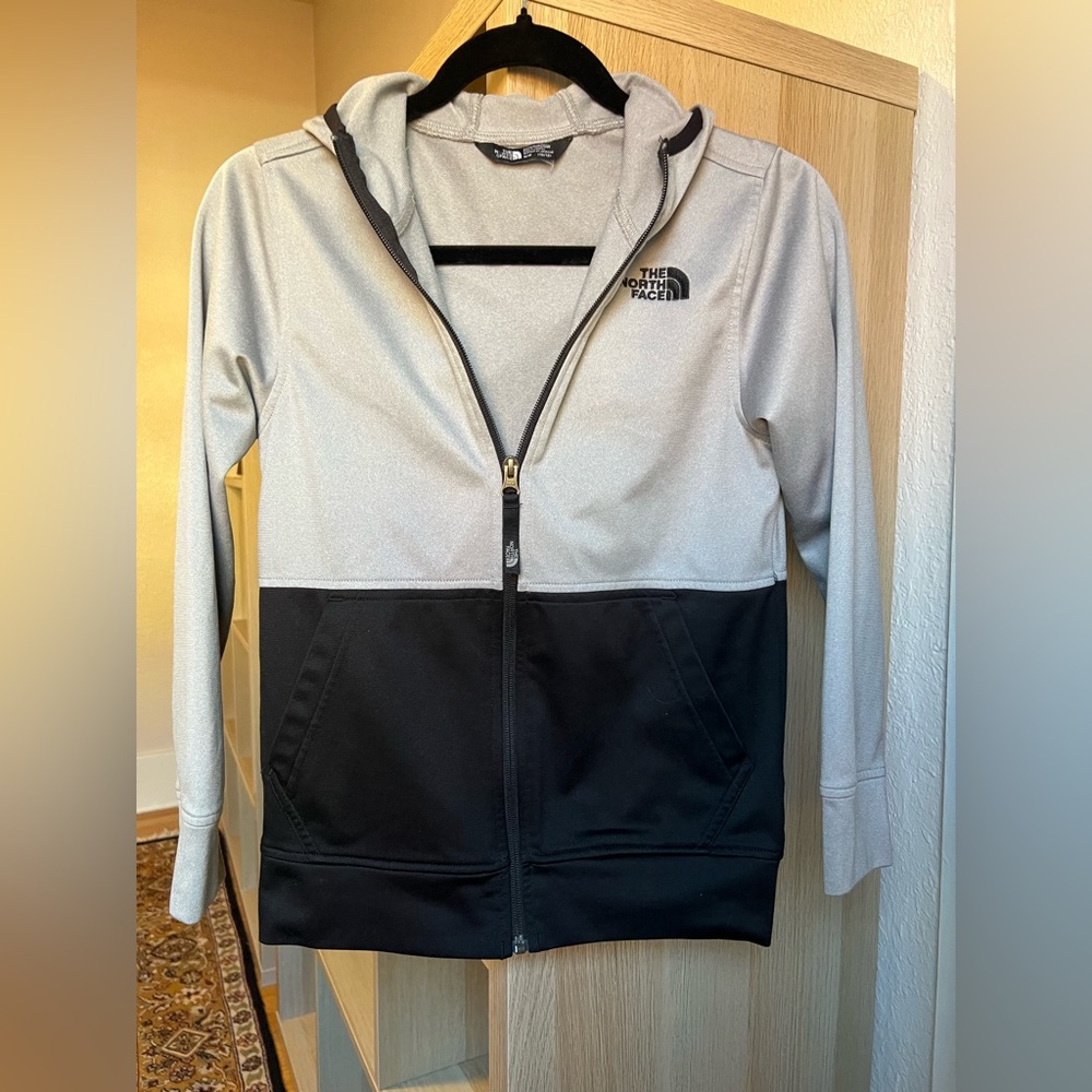 Kids’ The North Face hooded zip up light jacket, size 10/12